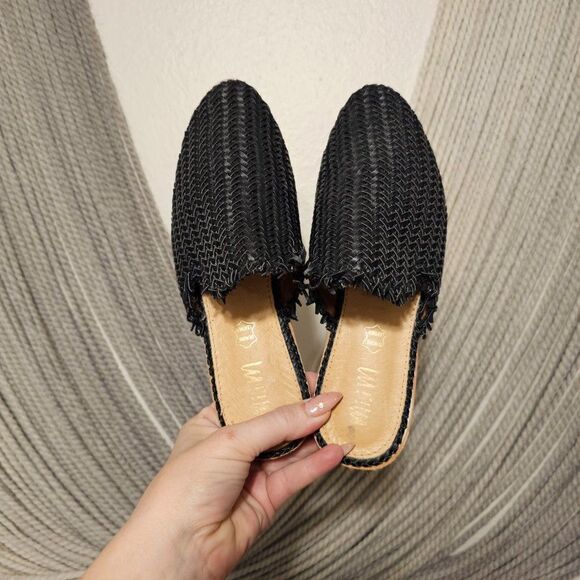 Anthropologie-Mi iM Vivi Frayed Edge Boho Woven Braided Mule Sz 6.5 - Picture 5 of 7